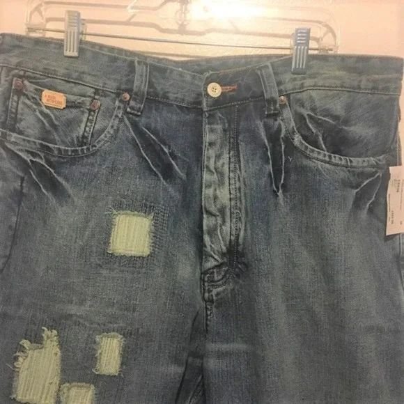 NWT BlueBlood Brand FOF00WFL DeepCutWornForLife Distressed Jeans - Picture 4 of 8